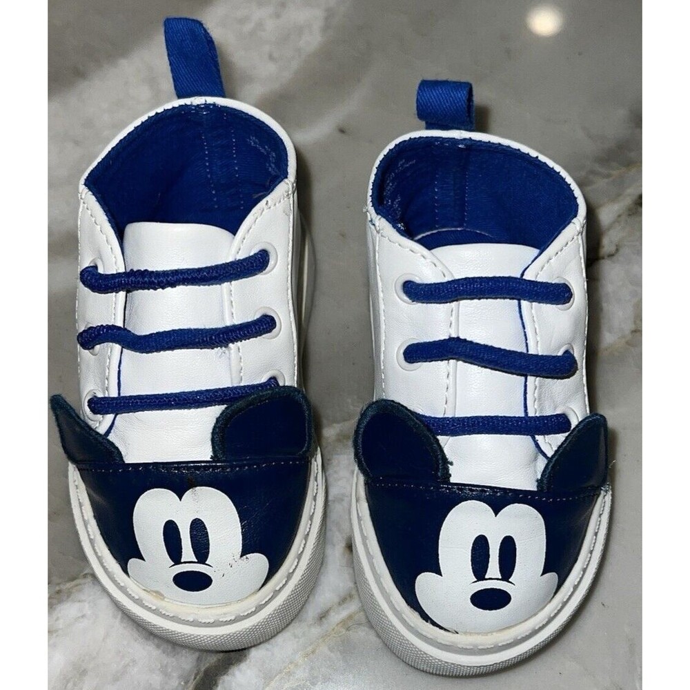 Disney Mickey Mouse Walking Canvas Slip on Infant 6/9 M Sneakers Tennis Shoes